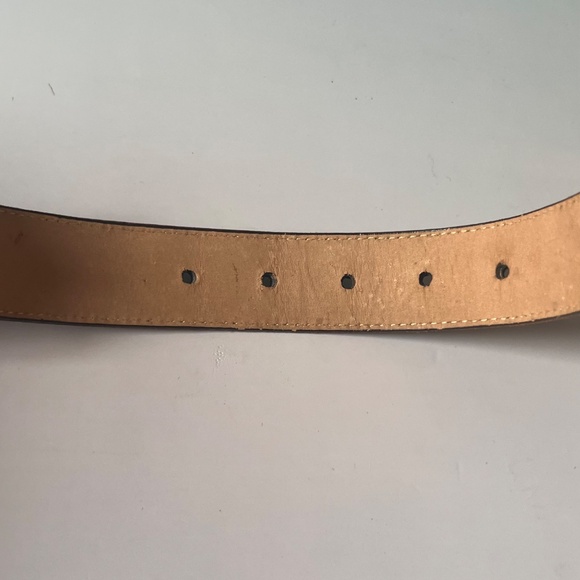Vintage Brighton Western Black and Brown Leather Waist Belt 1996 Made in USA main image 5